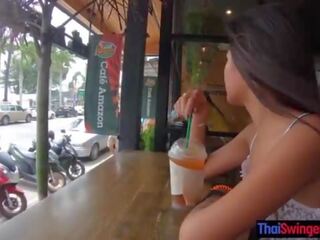 Rauh xxx film mit zierlich thailändisch amateur teenager mädchen die gefallen es schwer