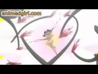 Nakatali pataas hentai masidhi magkantot sa pamamagitan ng pandalawahang kasarian anime