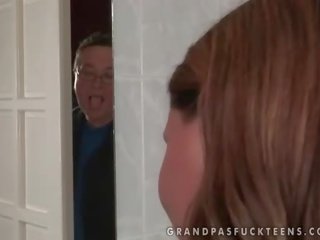 Lucky grandpa fucks marvelous teen