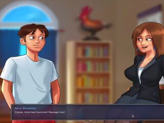 Summertime saga - فرنسي معلم تمتص student’s كبير قضيب