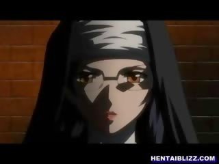 Hentai nun oralsex and riding stiff prick in the dungeon